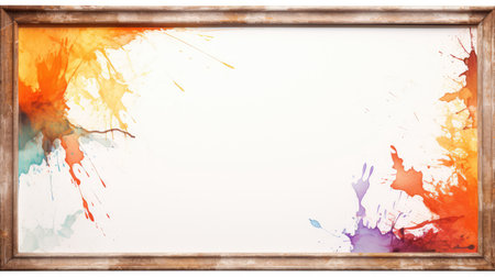 red water color frameの素材