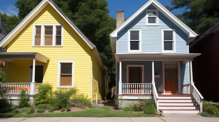 yellow paint houseの素材