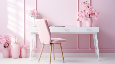 chair pink deskの素材