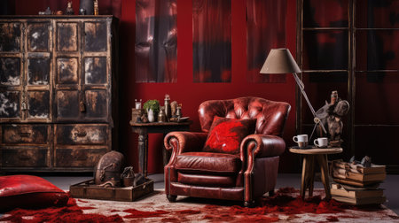 worn red distressedの素材