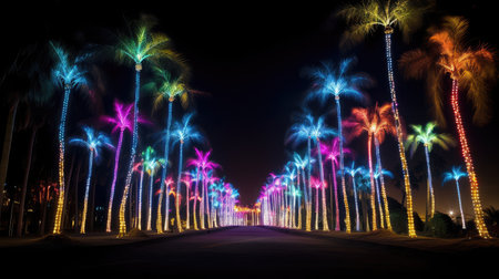 holiday palm trees christmasの素材