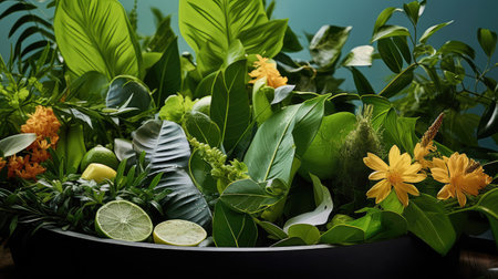 refreshing spa leavesの素材