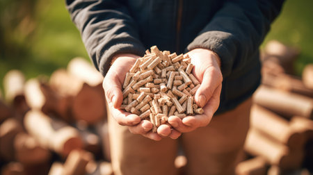 dense sawdust wood pelletsの素材