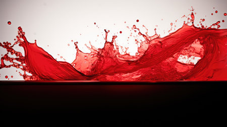 perspective red water splashの素材