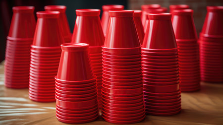 beer red party cupの素材