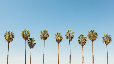 sky palm trees simpleの素材