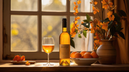 bottle orange wineの素材