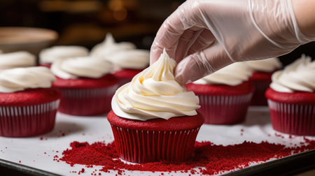 cream red velvet cupcakesの素材