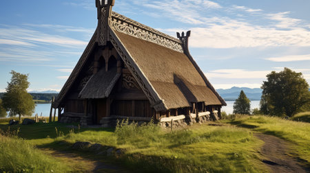 thatch viking houseの素材