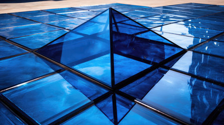 glass blue shapeの素材