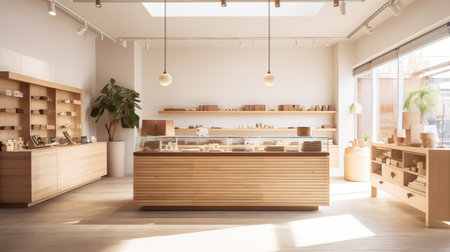 boutique wood counterの素材