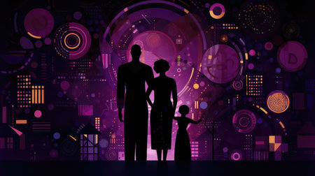 realty black family buying houseの素材