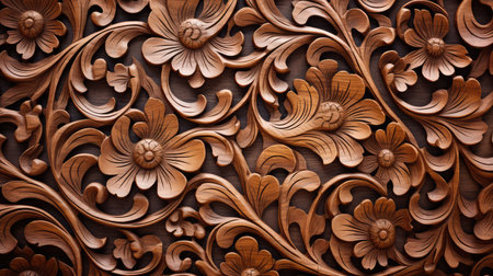 floral wood panel patternの素材