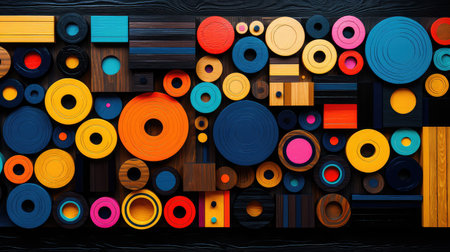 triangles black wood planksの素材