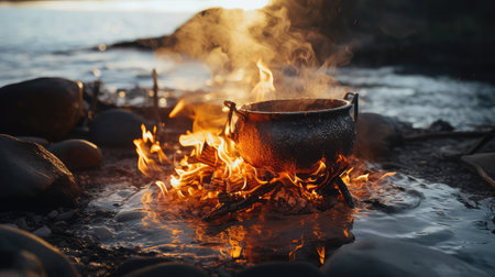 rustic boiling waterの素材