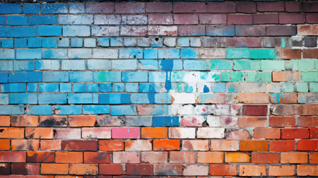 graffiti brick wall backgroundの素材