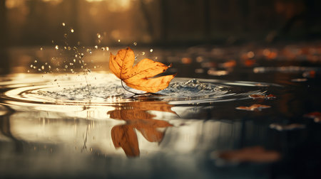 tranquil can dropping in waterの素材