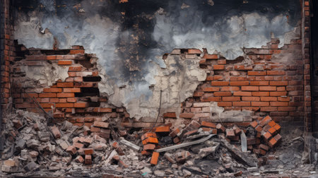 bricks fire damage wallの素材