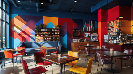 painted colorful coffeeの素材