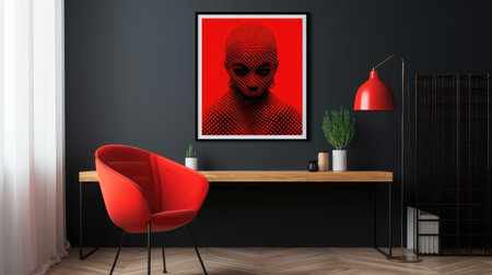 bold halftone redの素材