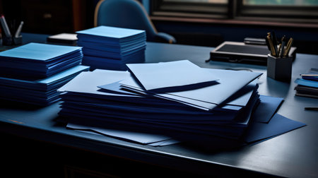 wrinkled dark blue paperの素材