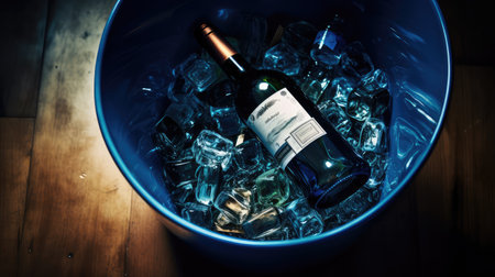 sustainability empty wine bottleの素材