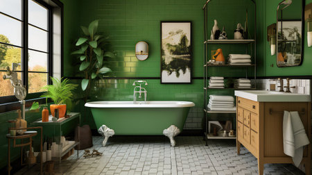 textures green bathroomの素材