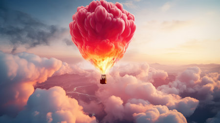 clouds explosion redの素材