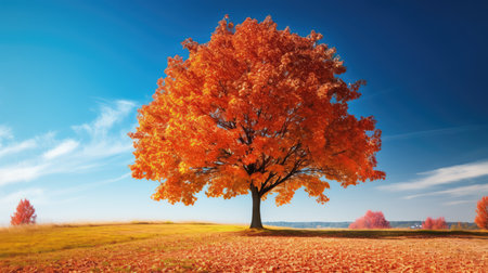 vibrant fall treeの素材