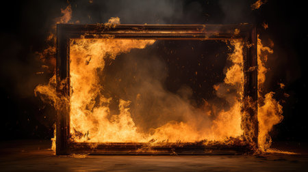 flames fire frameの素材