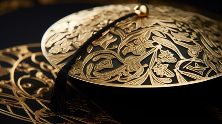 accessory graduation cap goldの素材