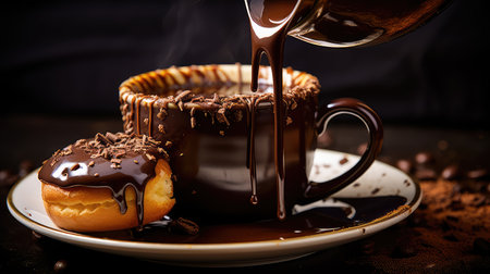 cup coffee doughnutの素材