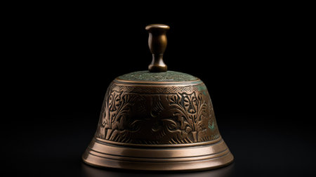 black desk bell isolatedの素材