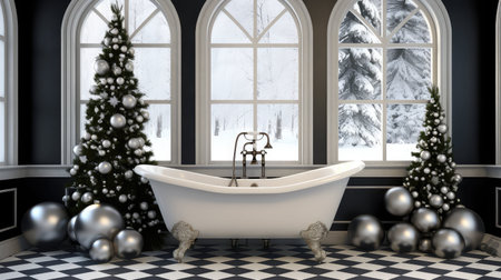 decoration christmas bulb backgroundの素材