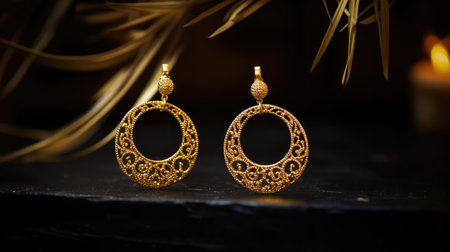 hoop earrings goldの素材