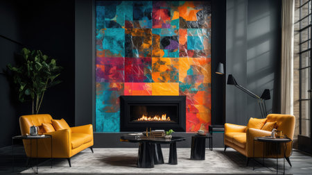 vibrant colorful paint backgroundの素材