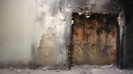 flames fire wall damageの素材