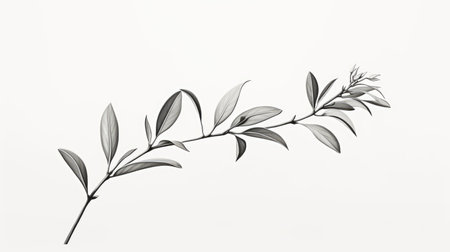 sleek coffee plant illustrationの素材