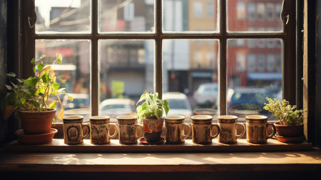 vintage coffee window sillの素材