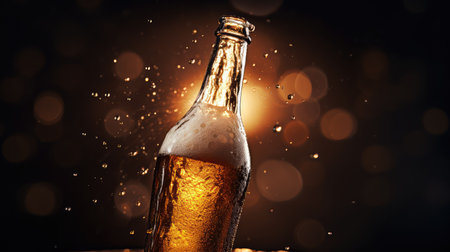 frothy craft beer bottleの素材