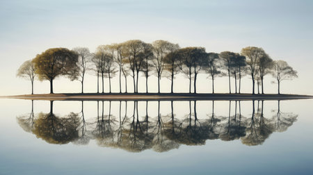 reflection land treesの素材