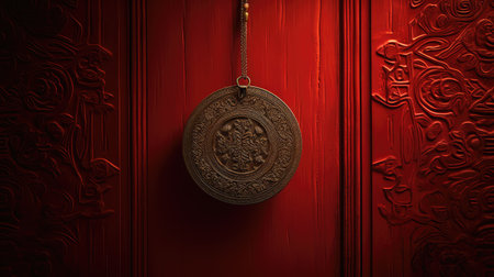 intricate red metal plateの素材