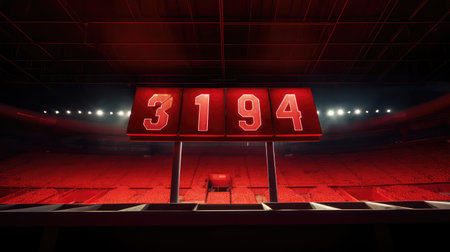 attention red numbersの素材