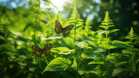 butterfly nettle plantの素材