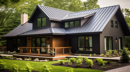 contemporary residential metal roofsの素材