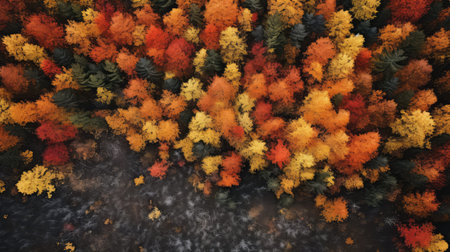 foliage moody nature trees aerialの素材