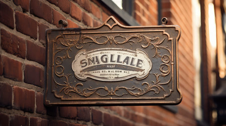 antique old metal signの素材