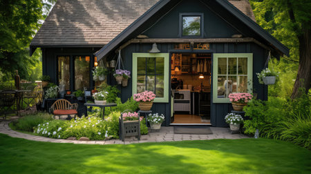 greenery open for business houseの素材