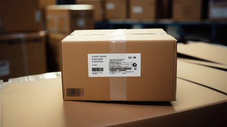 address logistics cardboard boxの素材