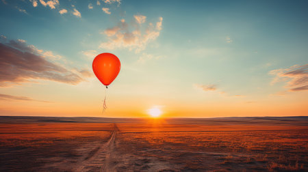 peaceful orange balloonの素材
